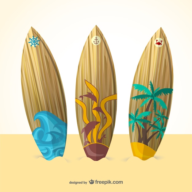 Wooden surf boards