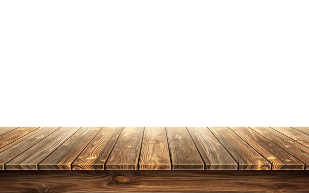 老化した表面の木製テーブルトップ