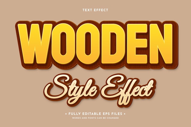 Wooden text effect