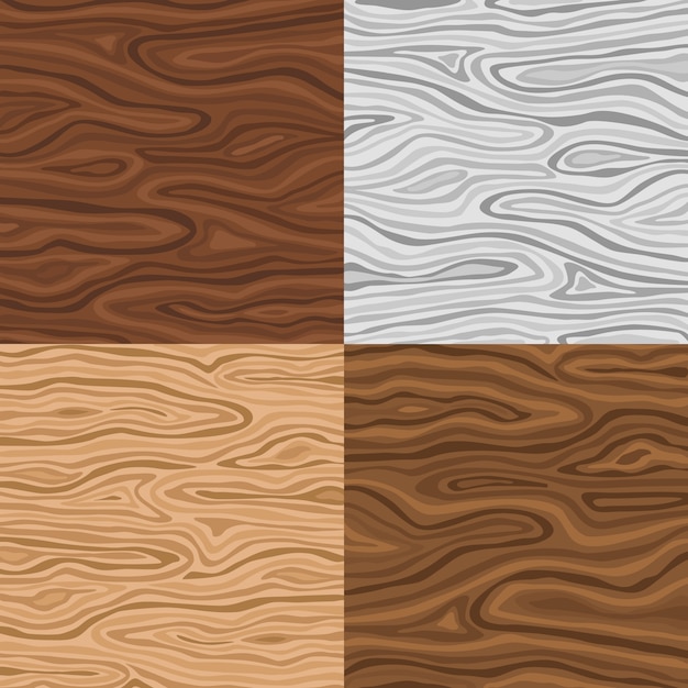 Vettore gratuito set di texture in legno