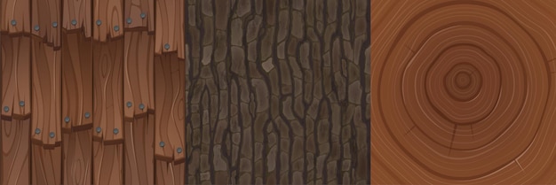 Free vector wooden textures for game, wood roof overlap tiles