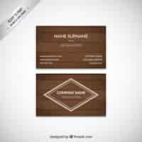 Free vector wooden visit card