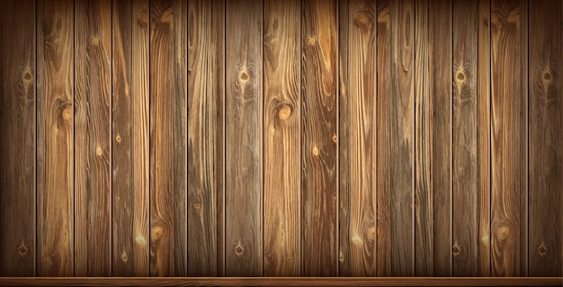 木製の壁と床、老化した表面、リアル