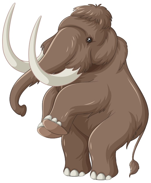 Free vector woolly mammoth extinct animal vector