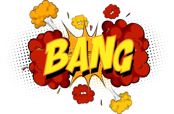 Free Vector word bang on comic cloud