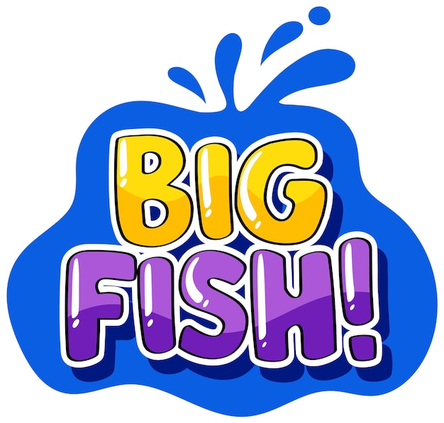 大きな魚のワードデザイン