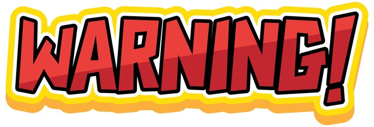 Free Vector word design for warning