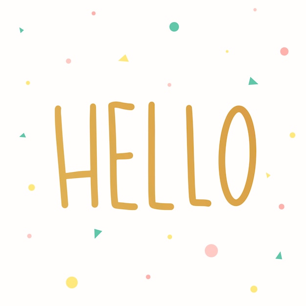 The word hello typography vector