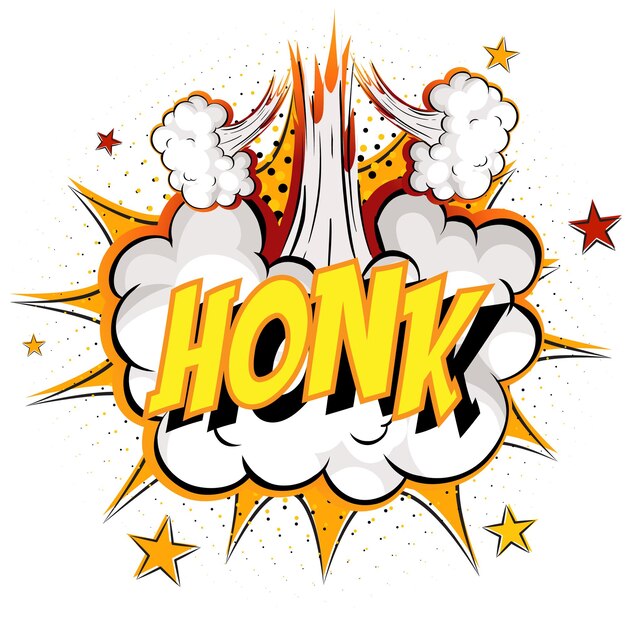 만화 구름에 Word Honk