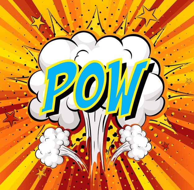 Word Pow on comic cloud