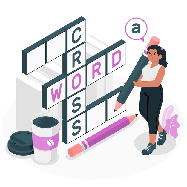 word puzzle concept illustration