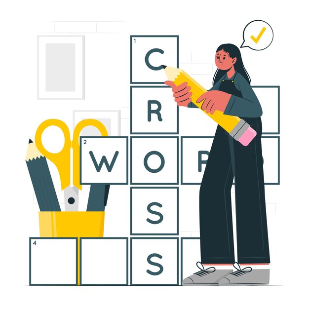 word puzzle concept illustration