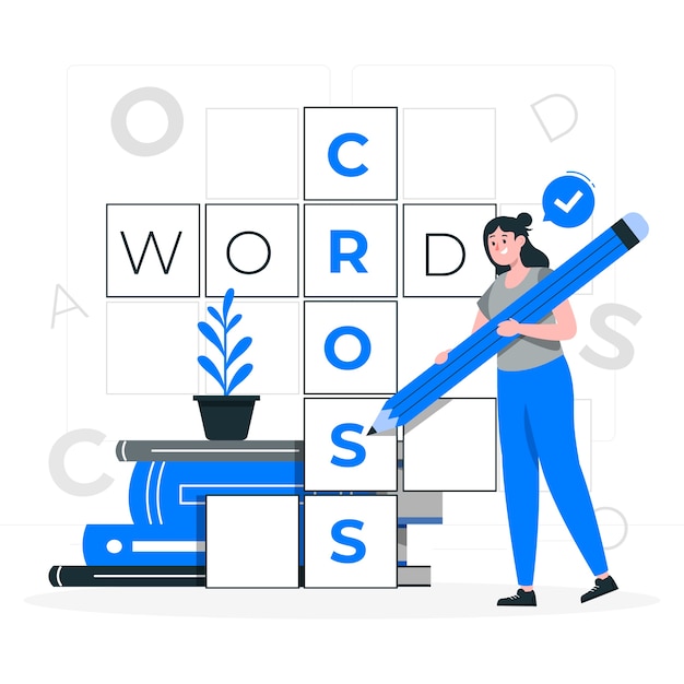 word puzzle concept illustration