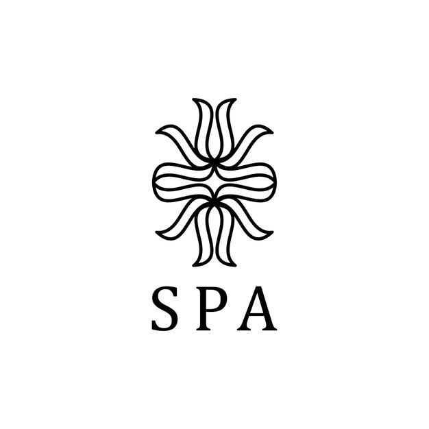 The word spa typography logo vector