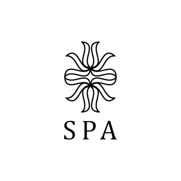 The word spa typography logo vector
