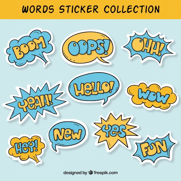 Word sticker collection