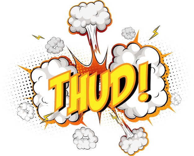 Бесплатное векторное изображение Слово стук на комическом взрыве облака