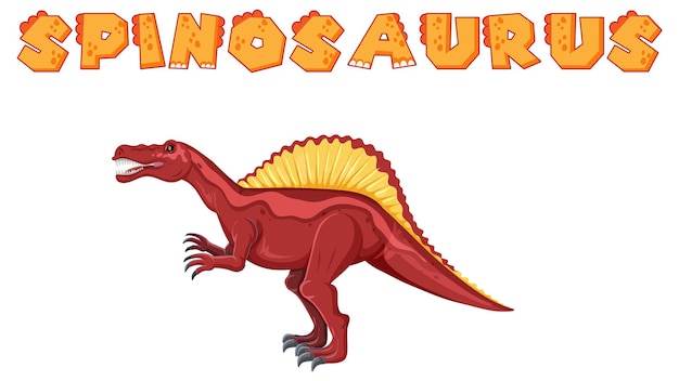 Wordcard design for spinosaurus