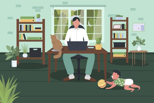 Premium Vector | Work and life balance illustration