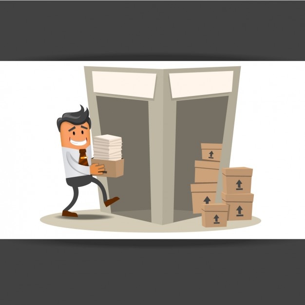 Free Vector worker carrying documents 