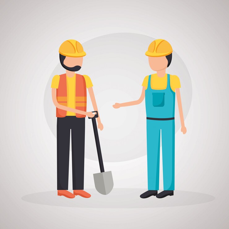 Free Vector worker construction equipment