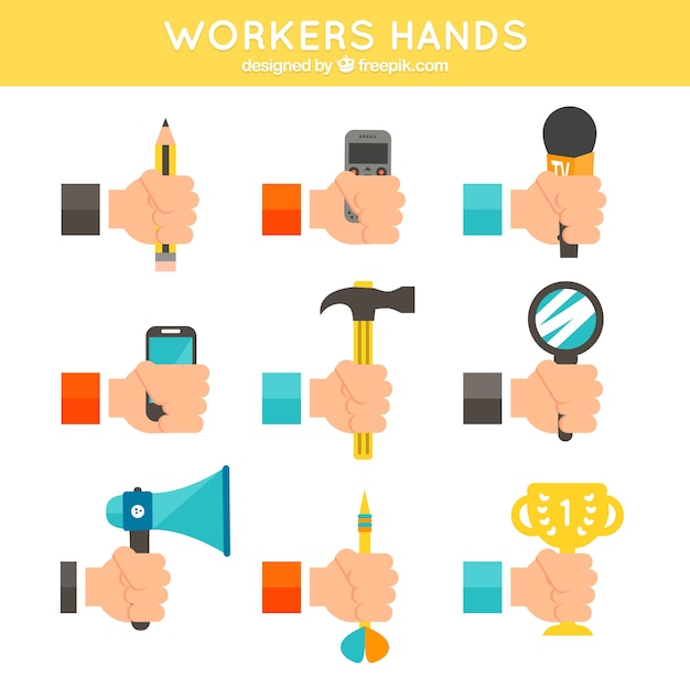 Free vector worker hands