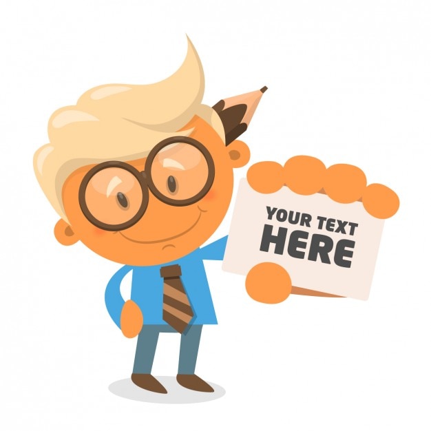 Free Vector worker with a businesscard