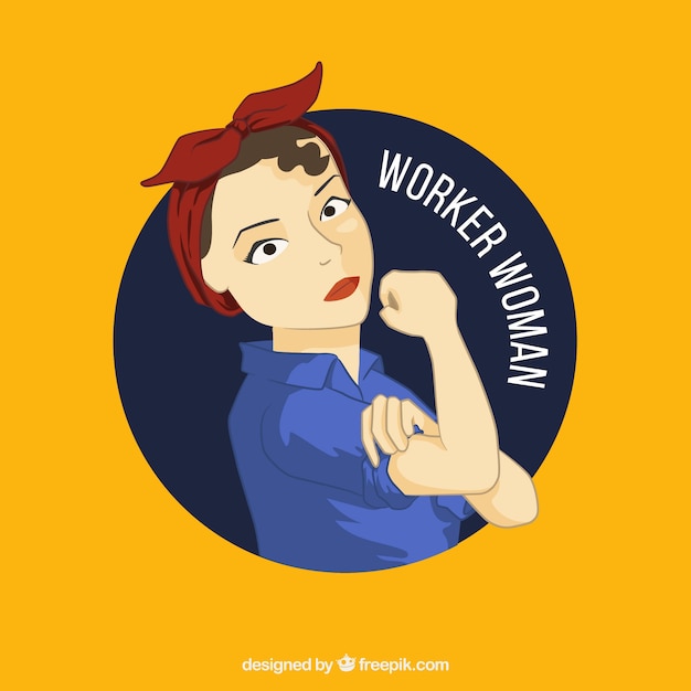Worker woman illustration