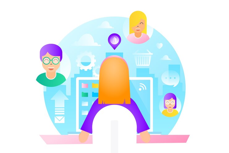 Working from home concept
