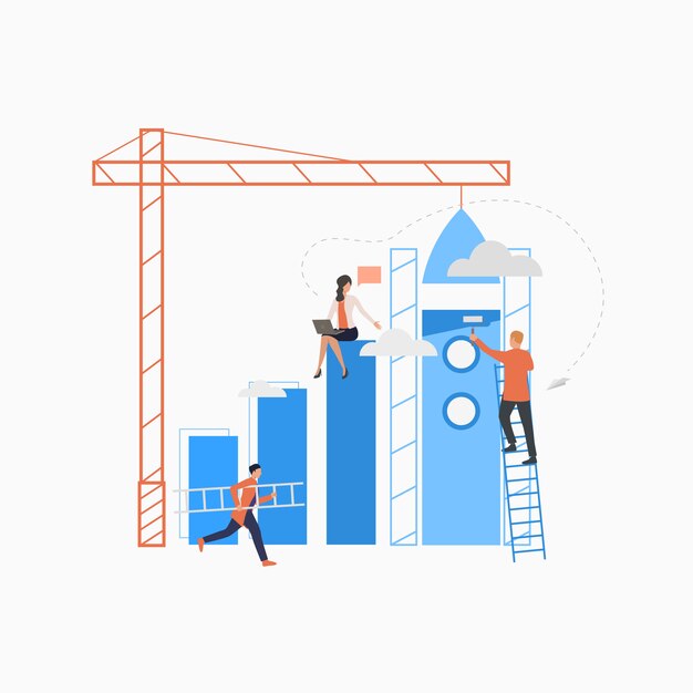 working on startup flat icon