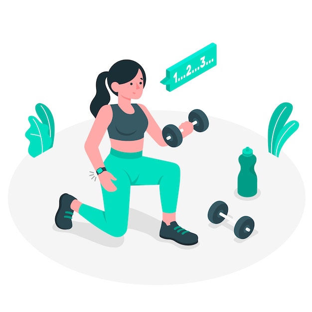 Free vector workout concept illustration