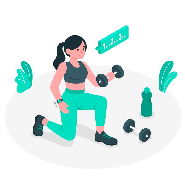workout concept illustration