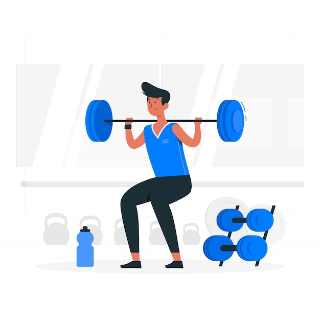 Workout concept illustration