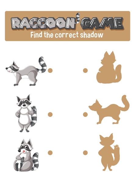 Worksheet design for matching animals