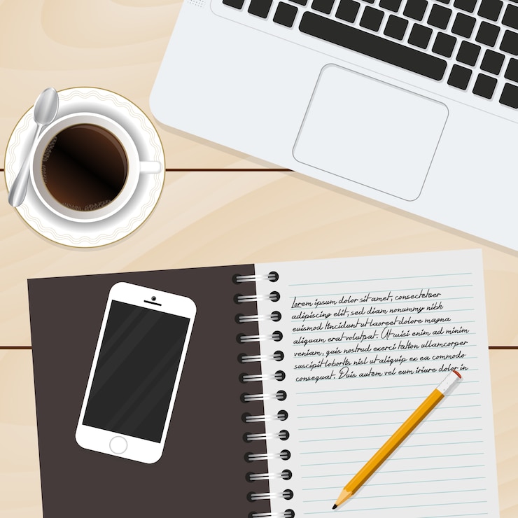 Free Vector workspace background design