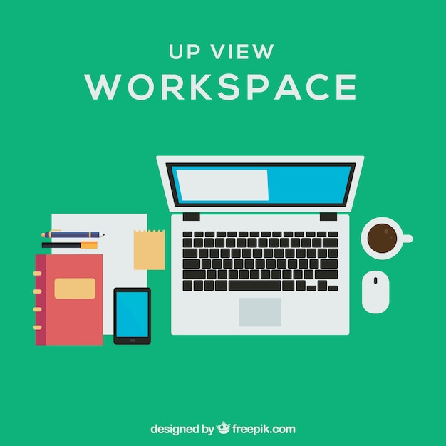 Free vector workspace with professional style