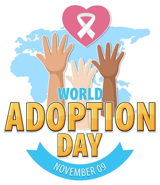 World adoption day poster design