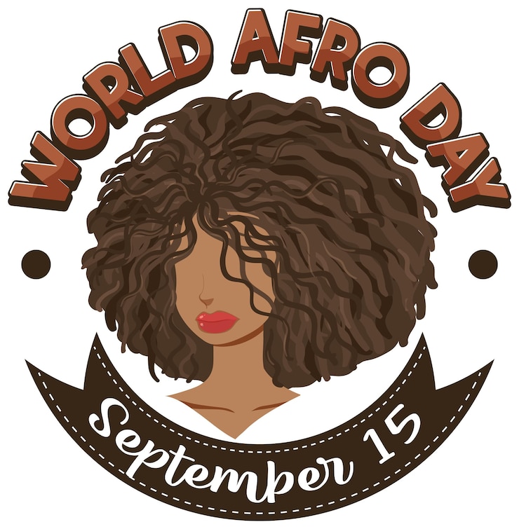 Free Vector world afro day september 15 banner design
