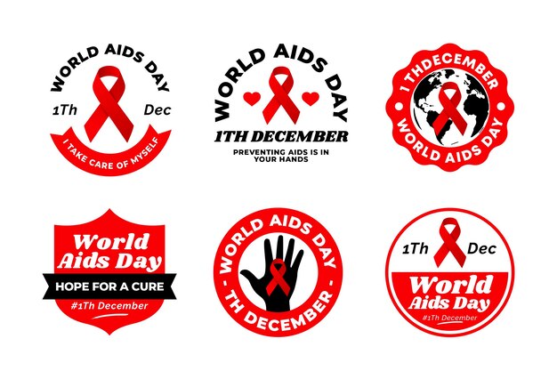 세계 에이즈의 날 배지 개념