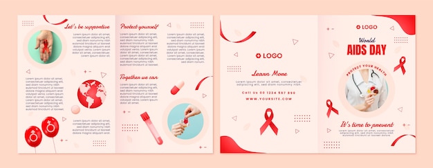 World aids day brochure template