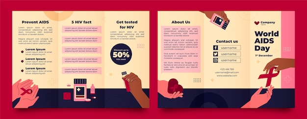 World aids day brochure template