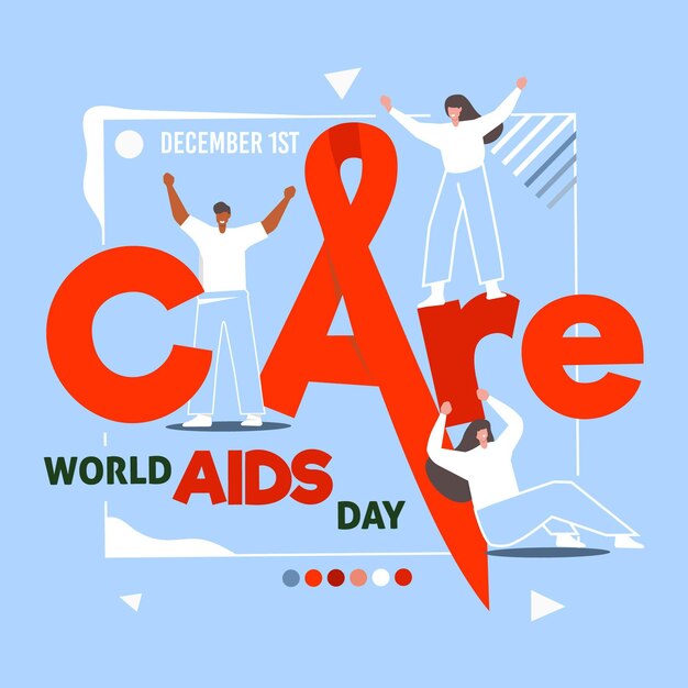 World aids day and care concept