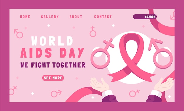 World aids day landing page template