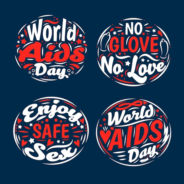 World aids day lettering design