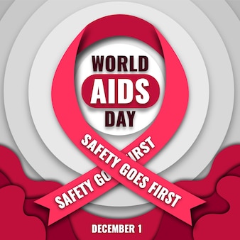 Giornata mondiale contro l'aids in stile cartaceo