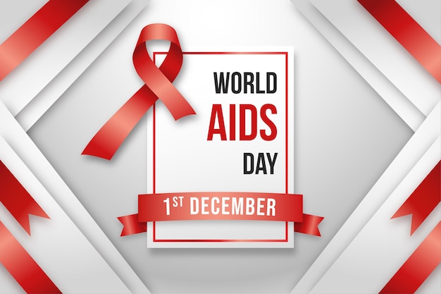 World aids day in paper style