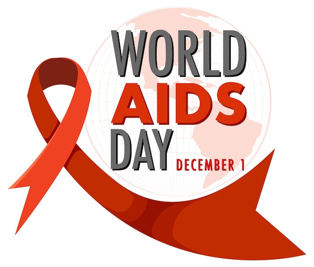 Free vector world aids day poster design