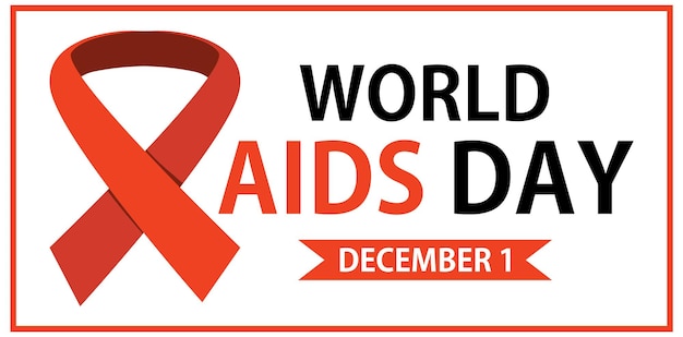 Free vector world aids day poster design