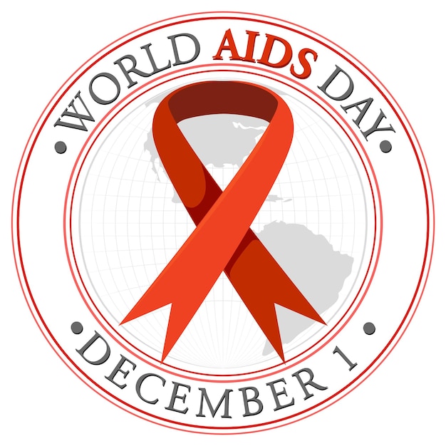 Free vector world aids day poster design