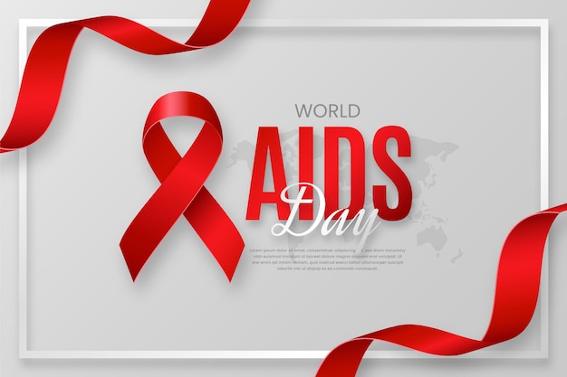 Всемирный день борьбы со СПИДом в реалистичном стиле фона